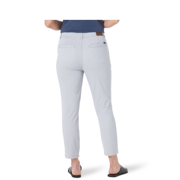 Lee NWT Utility Slim Leg High Rise Cropped Regular Fit Pant Cosmic Grey 834 - Picture 3 of 6